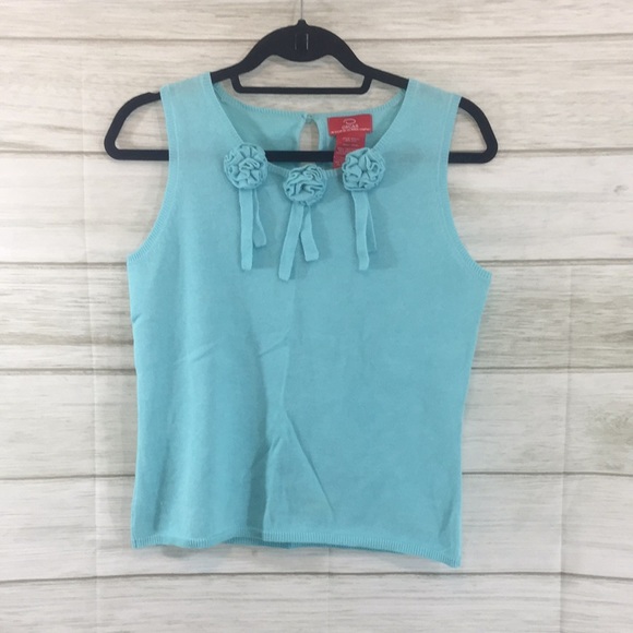 Oscar by Oscar De La Renta Teal Sweater Tank - Picture 9 of 9
